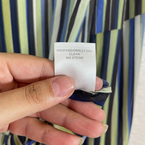 Classiques Entier 100% Silk Sheer Collared Button Down Shirt Women’s Small - Picture 10 of 13